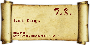 Tasi Kinga névjegykártya